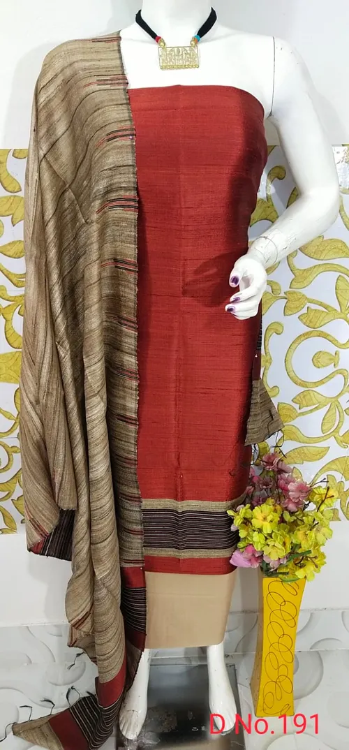 Elegant Tussar Dupion Salwar Suit